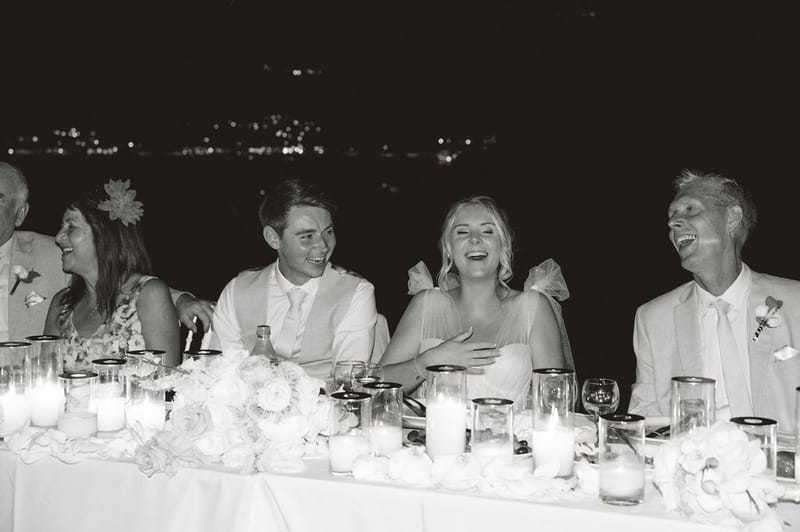 The dinner and toasts