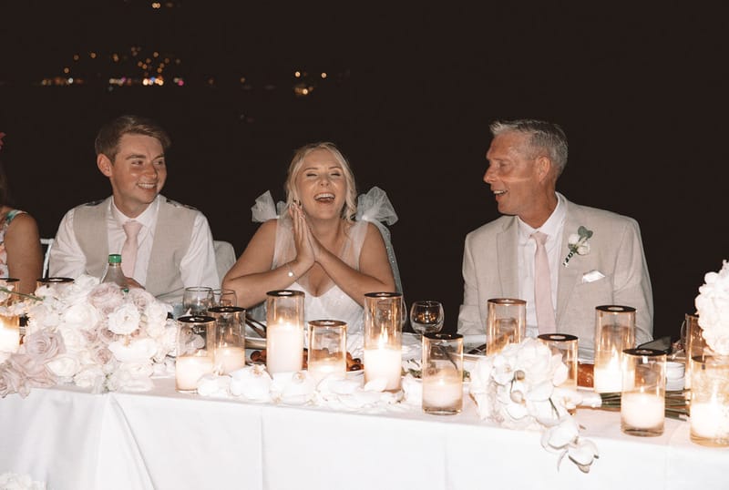 The dinner and toasts