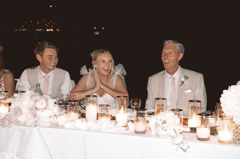 The dinner and toasts