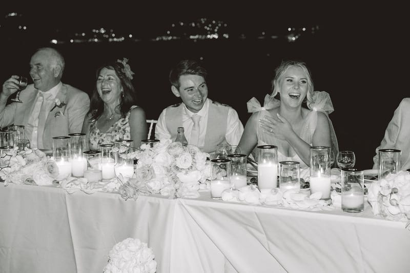 The dinner and toasts