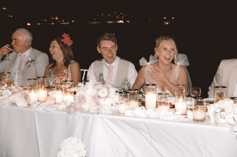 The dinner and toasts