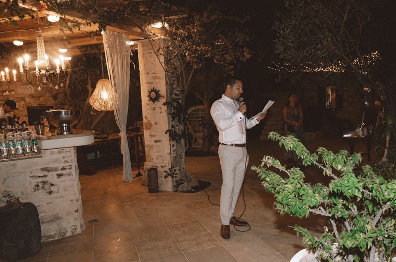 The dinner and toasts