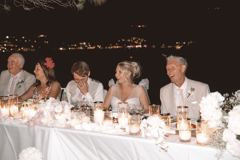 The dinner and toasts