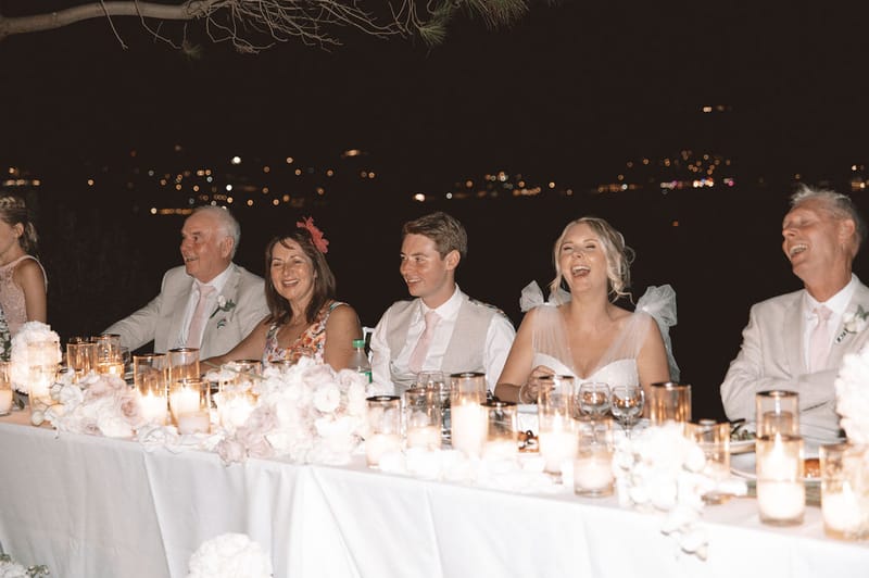 The dinner and toasts