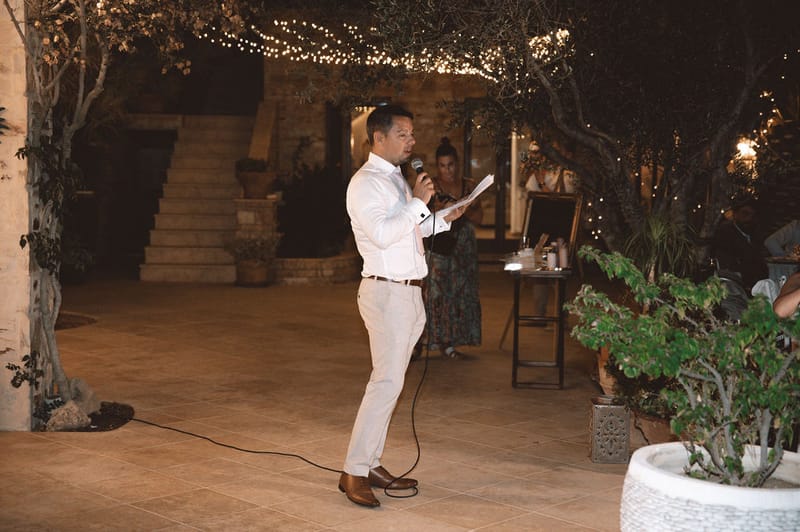 The dinner and toasts