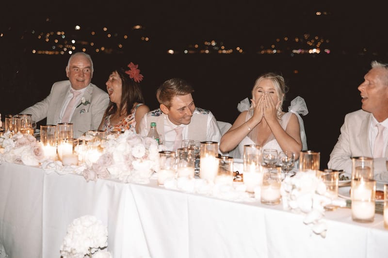 The dinner and toasts