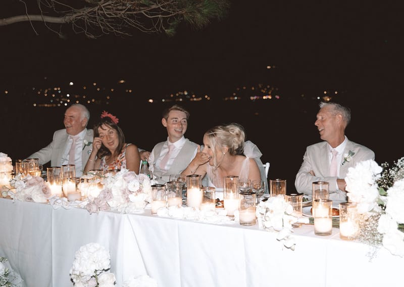 The dinner and toasts