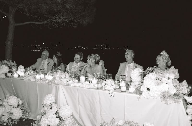 The dinner and toasts