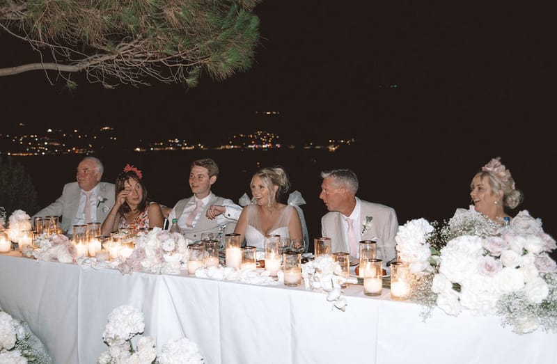 The dinner and toasts