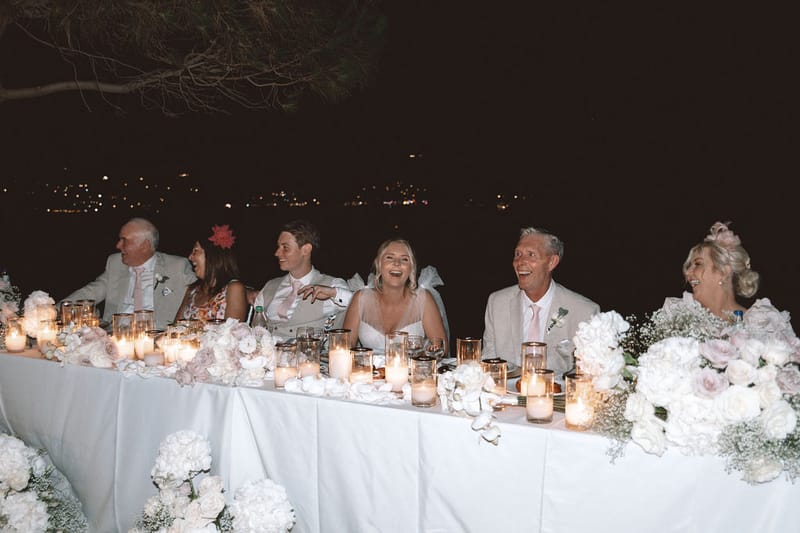 The dinner and toasts