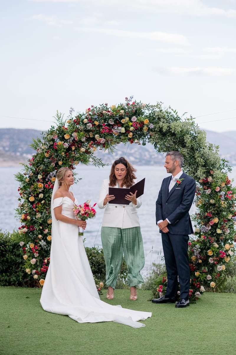 Lauren and Ioannis Wedding at the Gallery Venue of the Island Art and Taste venues in the Athenian Riviera