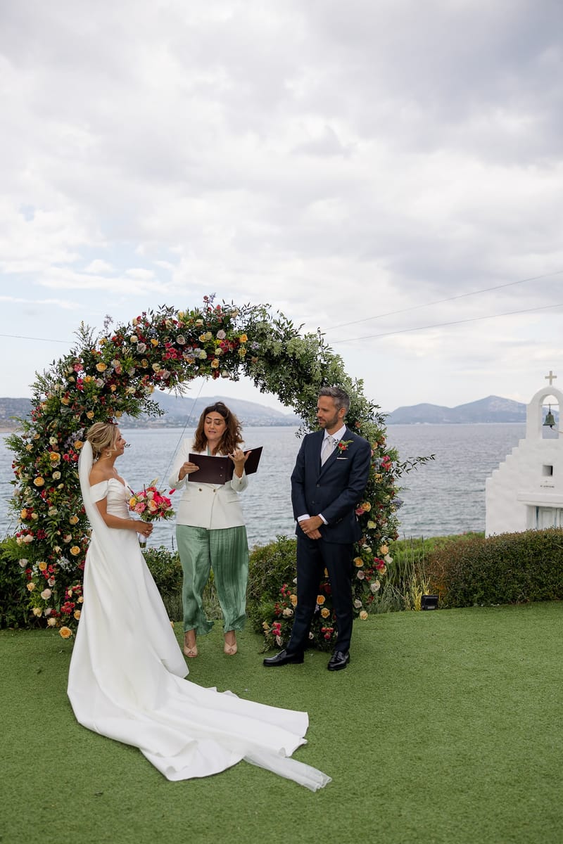 Lauren and Ioannis Wedding at the Gallery Venue of the Island Art and Taste venues in the Athenian Riviera