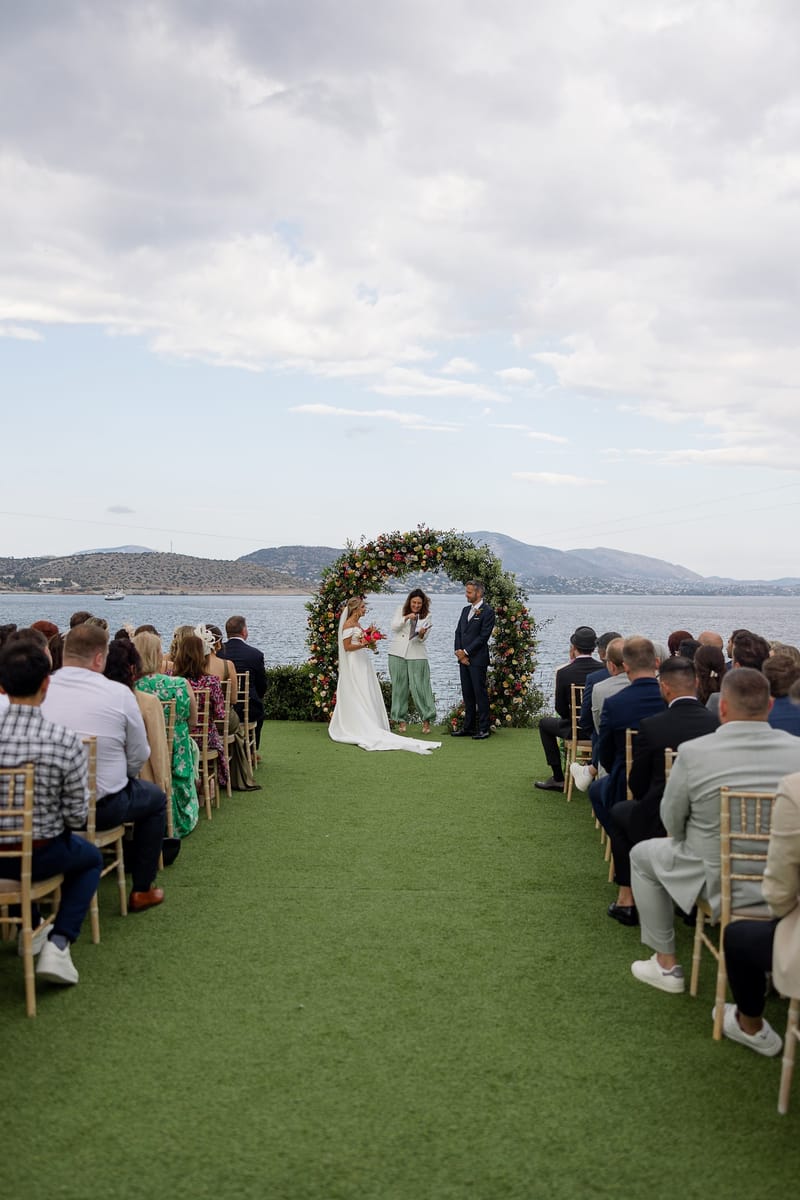 Lauren and Ioannis Wedding at the Gallery Venue of the Island Art and Taste venues in the Athenian Riviera