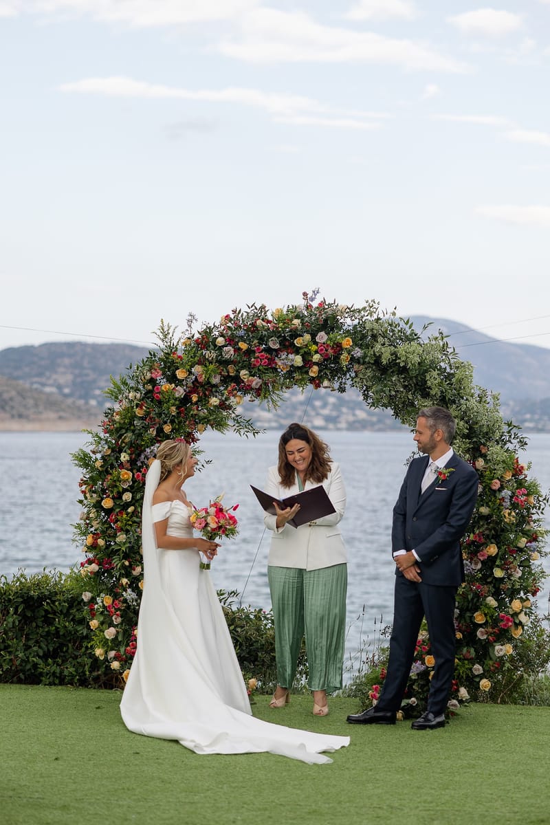 Lauren and Ioannis Wedding at the Gallery Venue of the Island Art and Taste venues in the Athenian Riviera