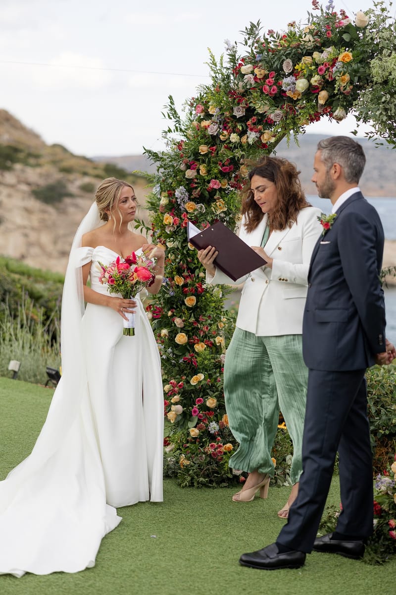 Lauren and Ioannis Wedding at the Gallery Venue of the Island Art and Taste venues in the Athenian Riviera