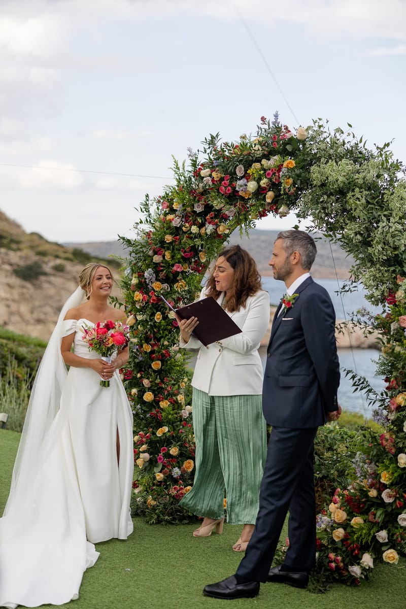 Lauren and Ioannis Wedding at the Gallery Venue of the Island Art and Taste venues in the Athenian Riviera