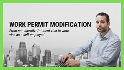 Non-lucrative visa modification to work permit image