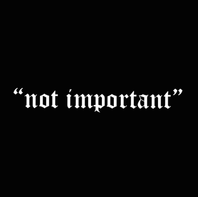 &quot; NOT IMPORTANT &quot; image