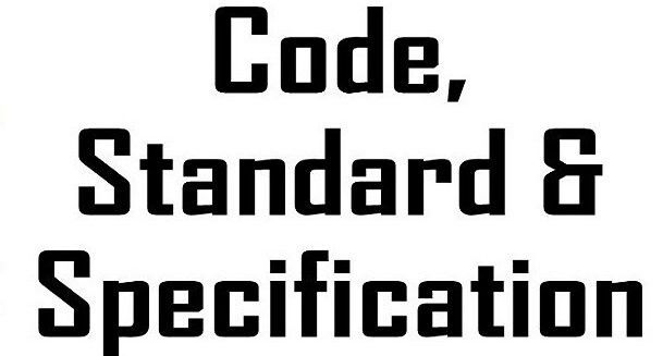 Differences between codes, standards and specification