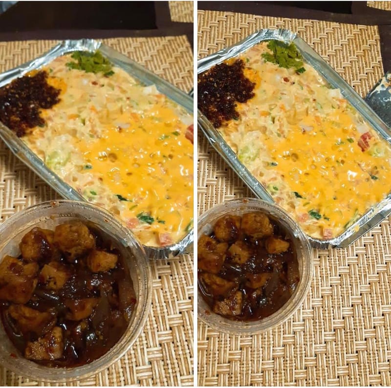 Cheese Kottuz With Deviled Tofu