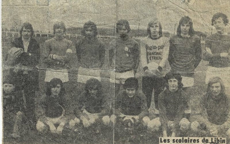 Equipe des scolaires de  Libin en 1973