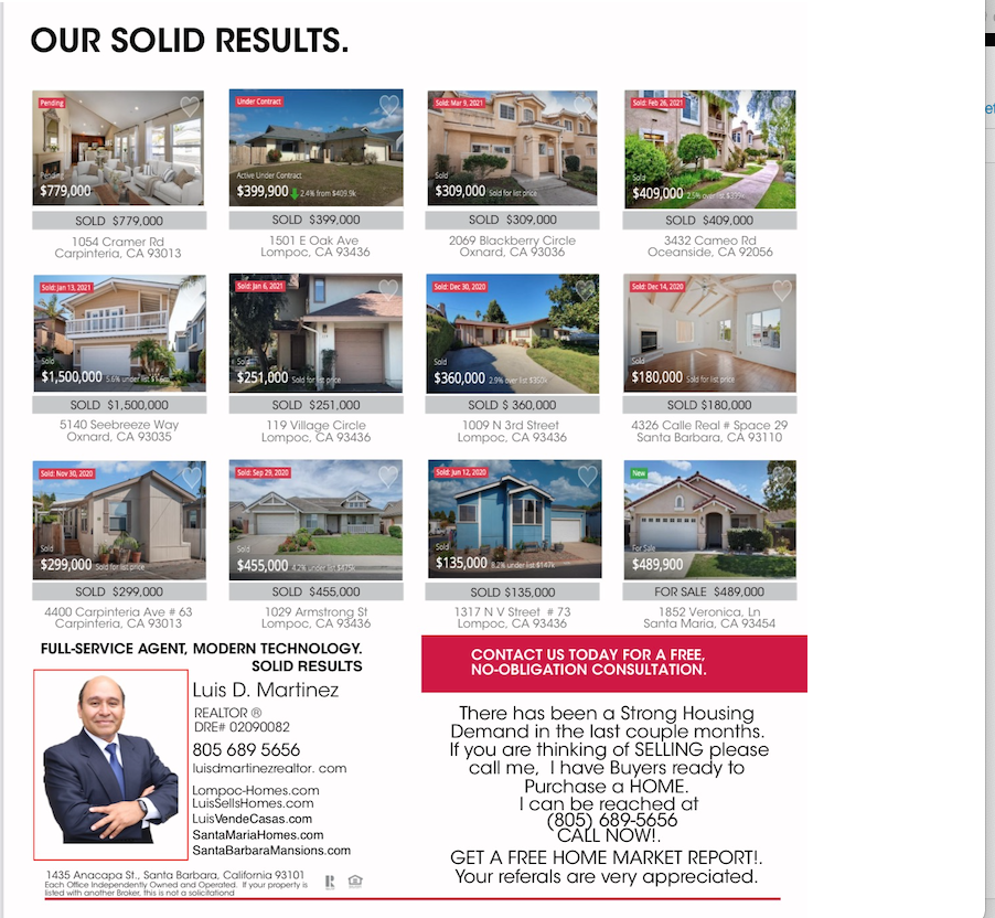 My Sold Listings
