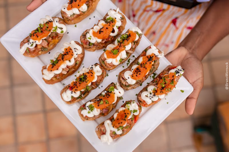 Tapas de tartar de Salmão