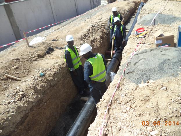 Laying of Fire-fighting Ring Main Pipework - FRENSER ENGINEERING