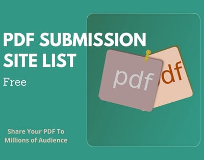 Why PDF submission is very important?