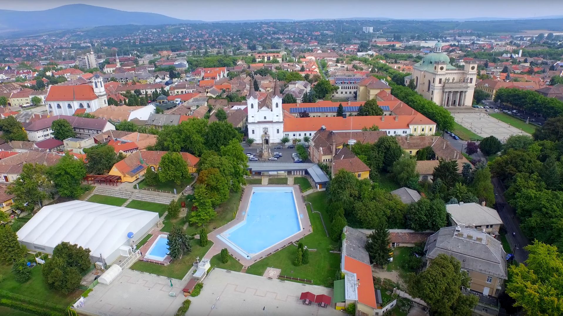 Váci strand a levegőből - 2015. szeptember