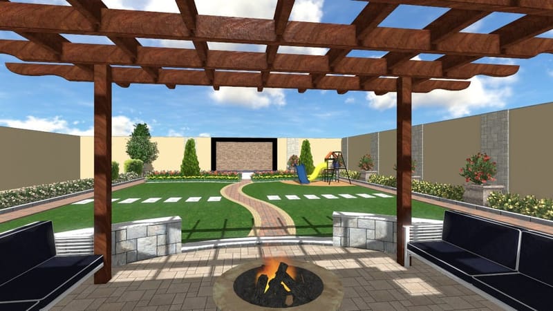 تصميم لاند سكيب 3D