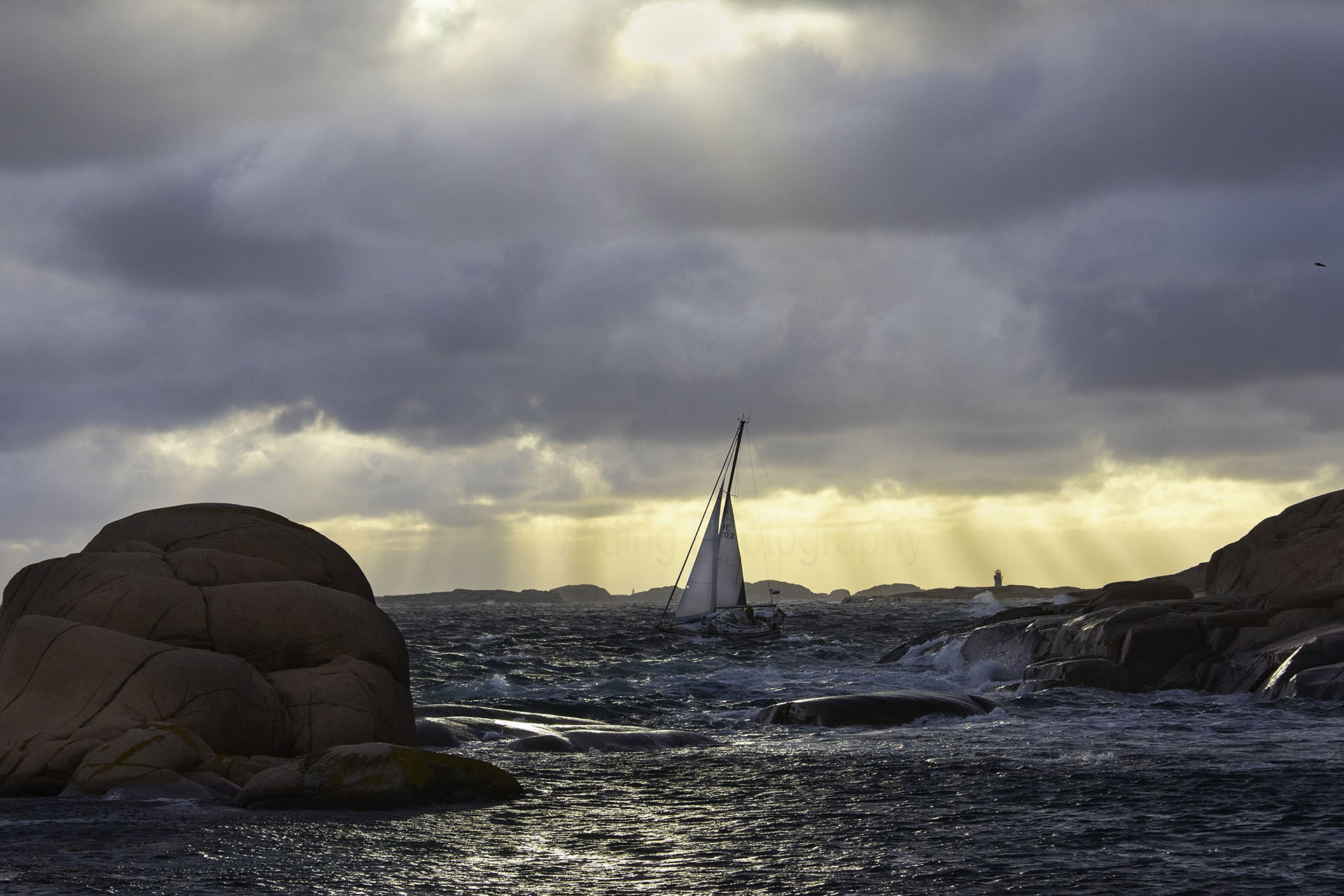 148. Sailingboat in storm