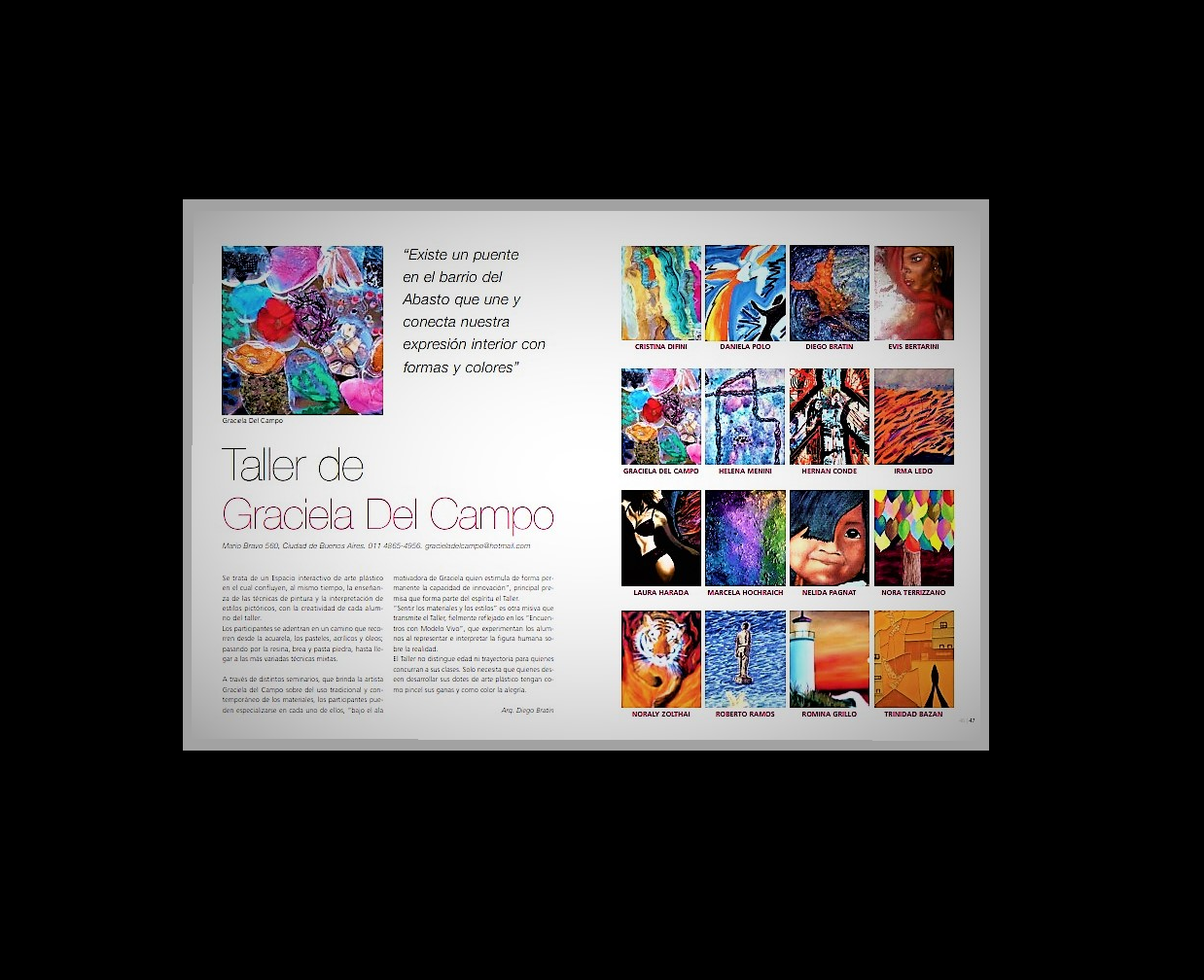 REVISTA 5 ARTES- NOTA y PINTURAS del TALLER