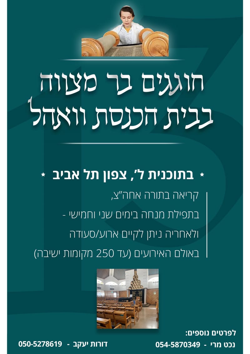 חוגגים בר מצווה בבית הכנסת וואהל