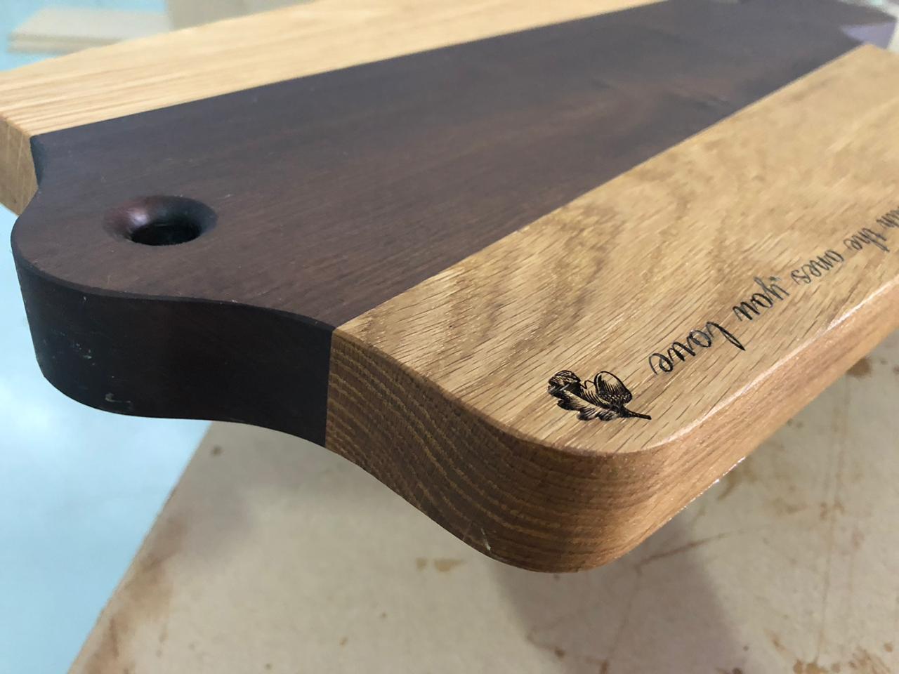 Paddle chopping board