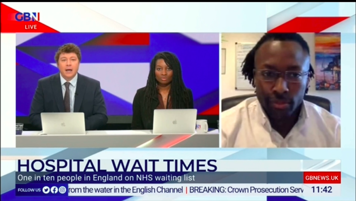 Live News: Waiting Lists & Vaccination for NHS staff: Dr Raphael Olaiya Doctor/Wellbeing specialist