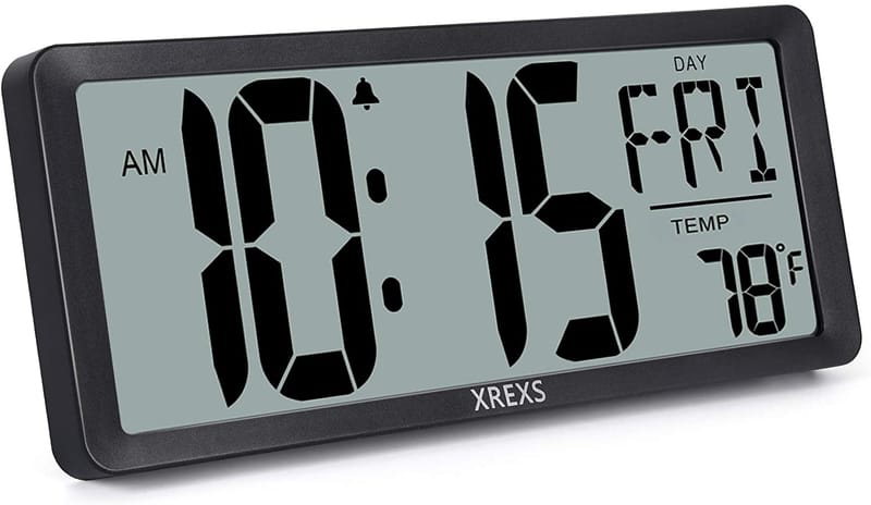 Large Digital Wall Clock, 13.46''Large LCD Display