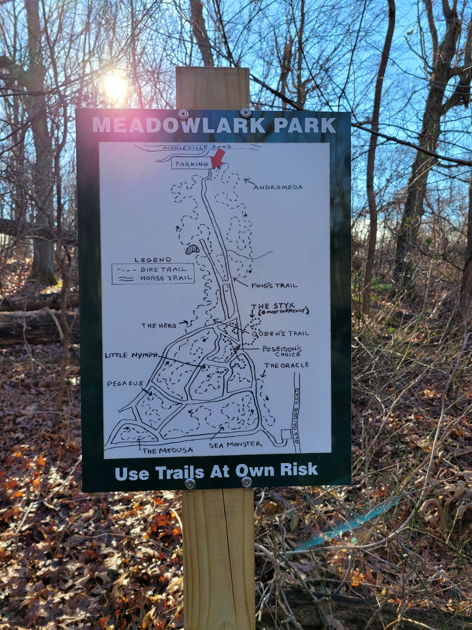 Meadowlark Park Hiking/Biking Trails - Fort Salonga, NY