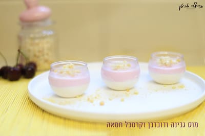 מוס גבינה ודובדבן