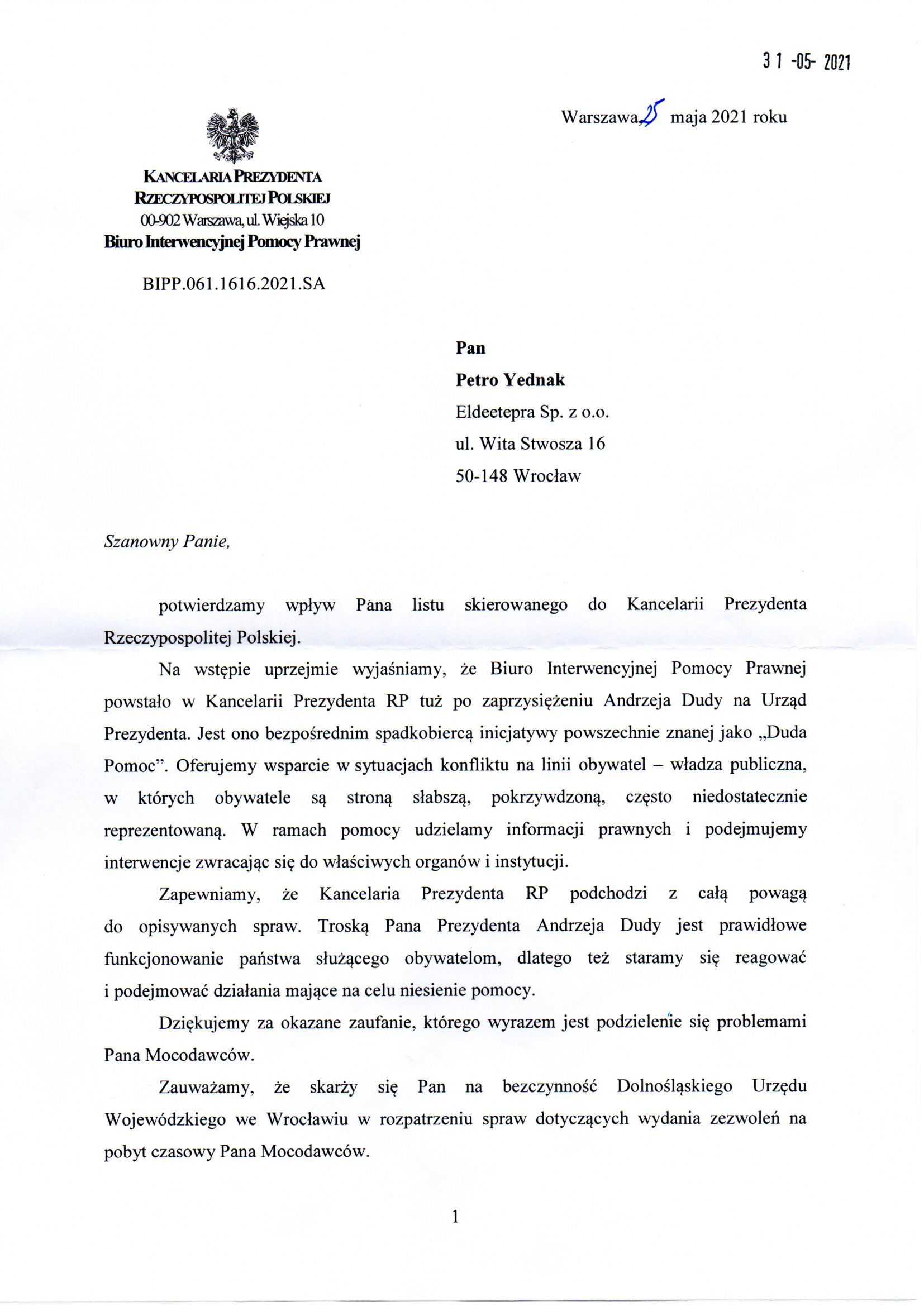 Prezydent Rzeczypospolitej Polskiej