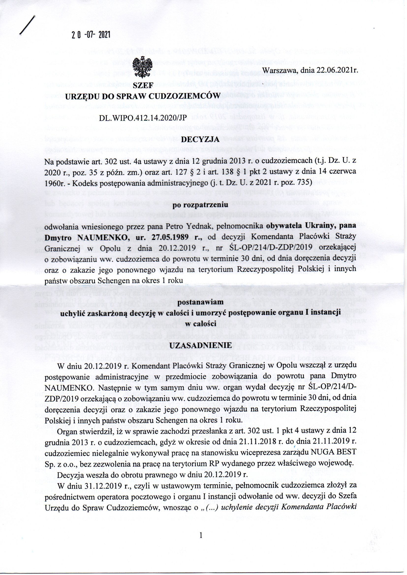 Urząd do Spraw Cudzoziemców - 2