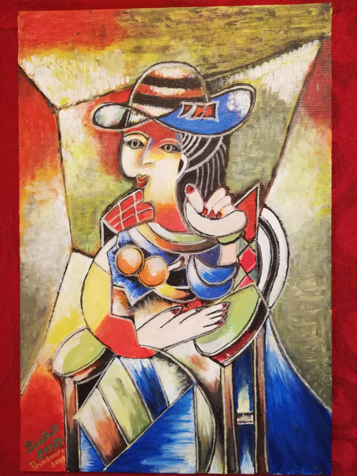 Fata cu mandolina(replica Picasso)
