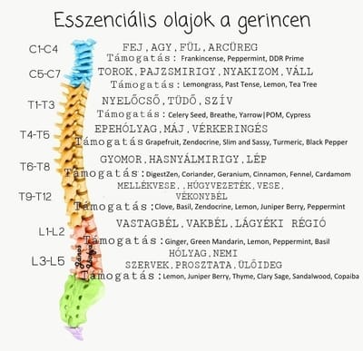 Esszenciális olajok a gerincen