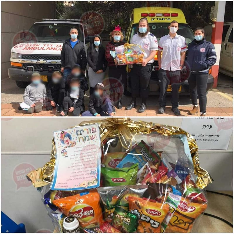 מחווה לעובדי מד"א מתלמידי בית ספר לוין