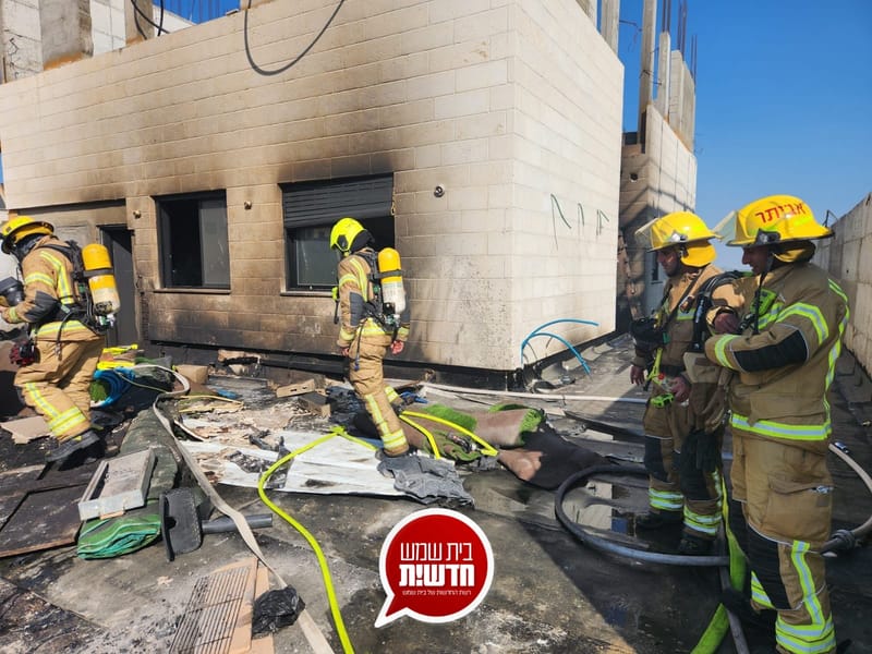 שריפת בית פרטי בשכונת רמת בית שמש ג' - לוחמי האש חילצו כלב