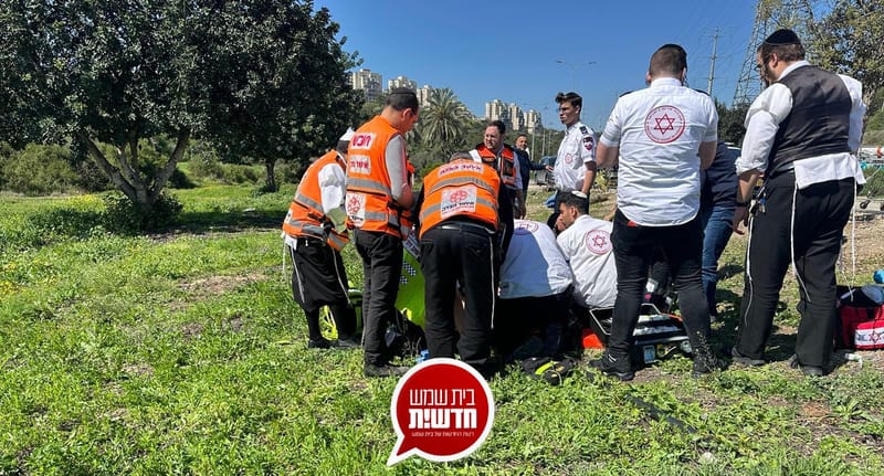 תאונה קשה: הולך רגל נפצע קשה ברחוב נחל נובע