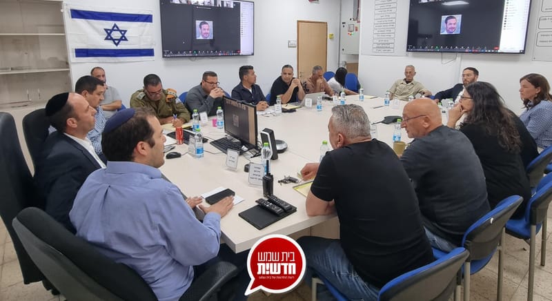 היערכות להסלמה בצפון: אגף חירום וביטחון ערך ישיבה עם ראש העיר גרינברג