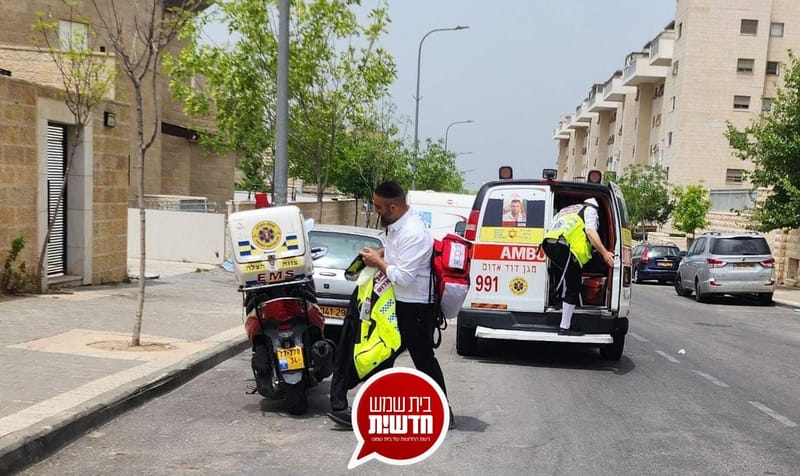 רמת בית שמש ג': פעוטה נכוותה ממים רותחים - מצבה בינוני