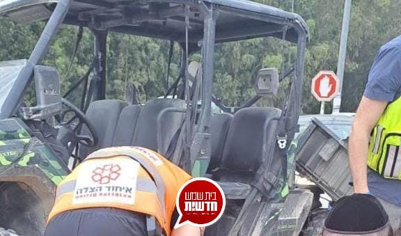 פצוע בינוני ו-3 פצועים קל: תאונת טרקטורון סמוך לתחנת הרכבת בבית שמש