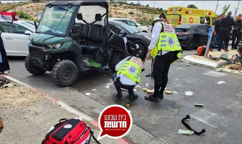 שדרות אליהו הנביא: נהג טרקטורון בן 32 נפגע בתאונת דרכים - מצבו בינוני